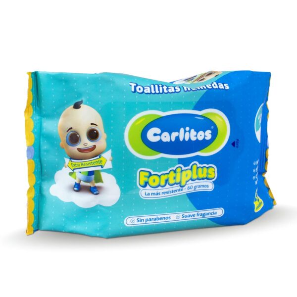 Toallitas Húmedas Carlitos Fortiplus Funda x 25 unidades vista frontal