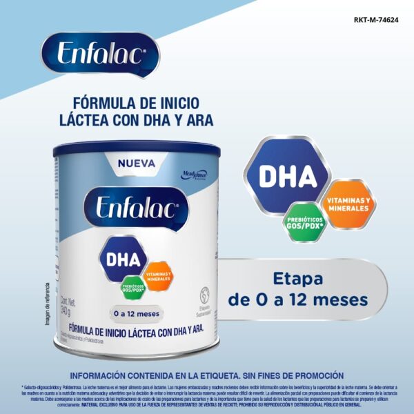 Enfalac ® Fórmula De Inicio Láctea Con DHA y ARA 340 Gramos producto