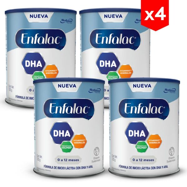 Enfalac ® Fórmula De Inicio Láctea Con DHA y ARA 720 Gramos combo x4