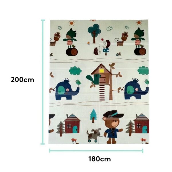 Alfombra de Gateo 180x200 Elefantes- Leones Creciendo juntos medidas