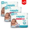 Pañal Nappis Protect Plus Recién Nacido x 20 promoción x3