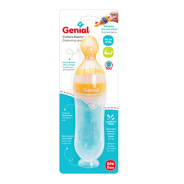 Cuchara Dispensadora de Alimentos 3 Onz. 4M+ Amarillo paquete