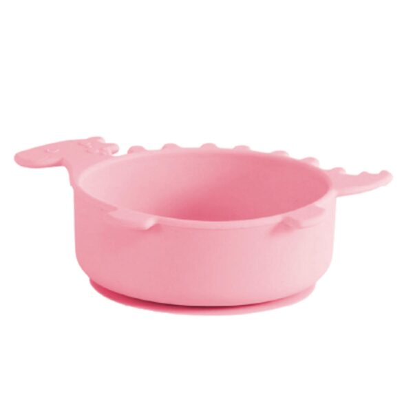 Bowl de Silicona Genial 6M+ Dinosaurio Rosa lateral