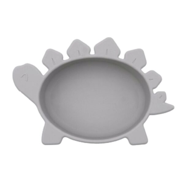 Bowl de Silicona Genial 6M+ Dinosaurio Gris