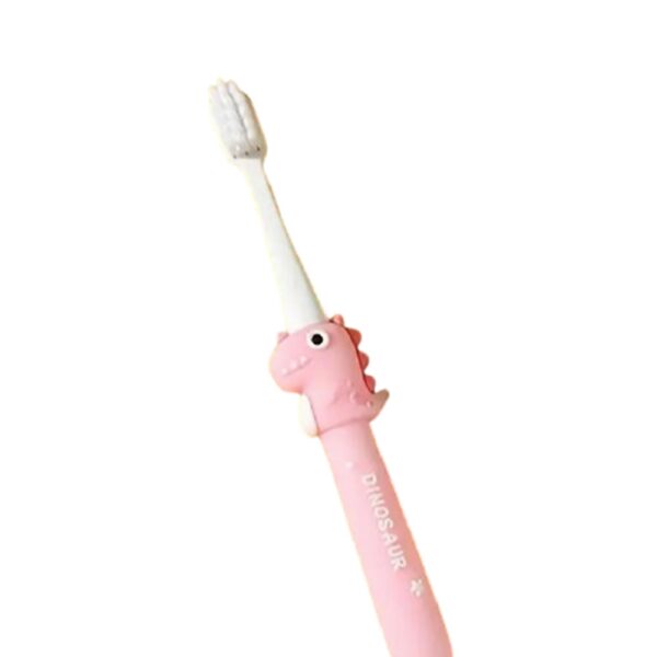 Cepillo Dental Genial Dinosaurio Rosa 12M+ lateral