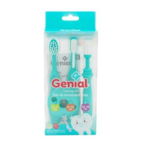 Set de Cepillos de Entrenamiento Genial 3 en 1 6M+ Turquesa