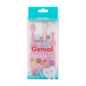 Set de Cepillos de Entrenamiento Genial 3 en 1 6M+ Rosa