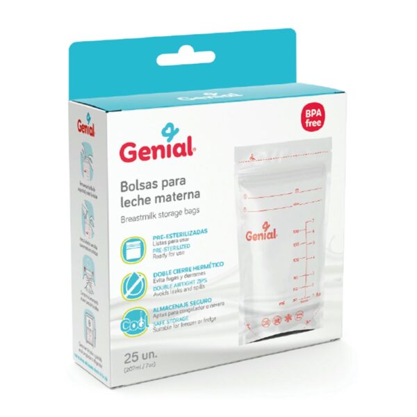Bolsas de Almacenamiento de Leche Materna Genial x 25 caja