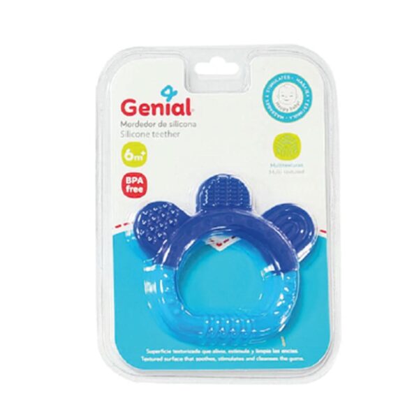 Mordedor de Silicona Genial 6M+ tortuga Azul - Celeste paquete