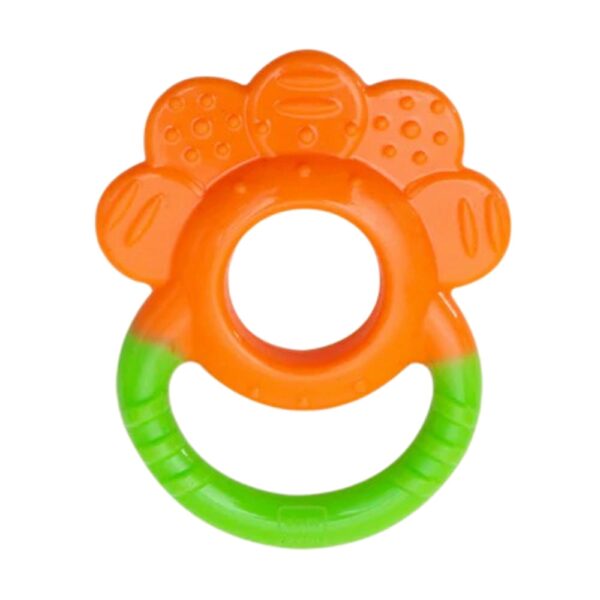 Mordedor de Silicona Genial 6M+ huellita Naranja - Verde