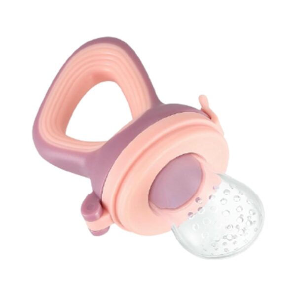 Alimentador de frutas Genial (Chupa Frutas) +6m Rosa - Morado vista lateral