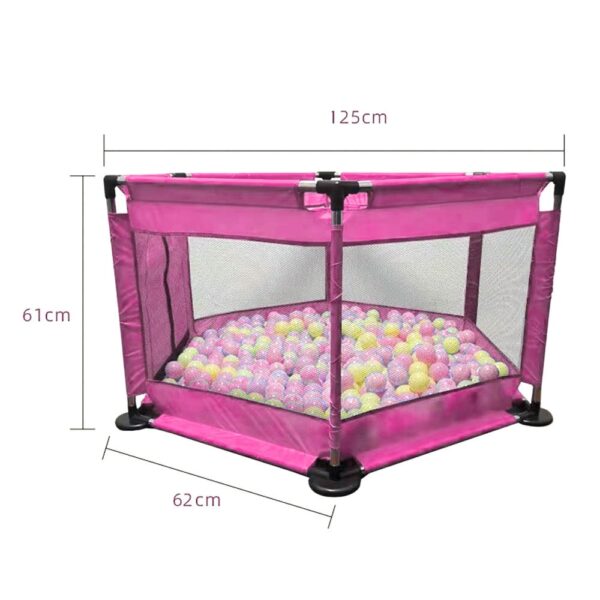 Corral para bebés Hexagonal Rosado Prime medidas
