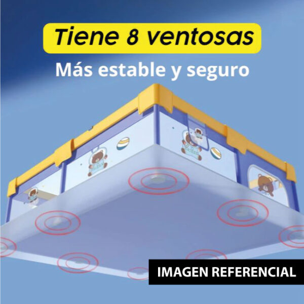 Corral de juegos para bebé con Pelotas Aventura Espacial Azul 150x200 cm Creciendo Juntos ventosas