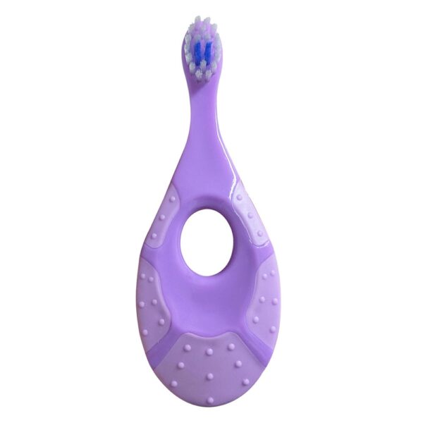 Cepillo Dental Babys Premium 2 en 1 Cepillo y Mordedor (6m+) Lila