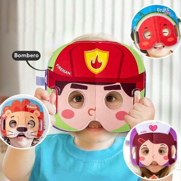 Profesiones Libro Didáctico Facemask 18M+ Gancibaby uso