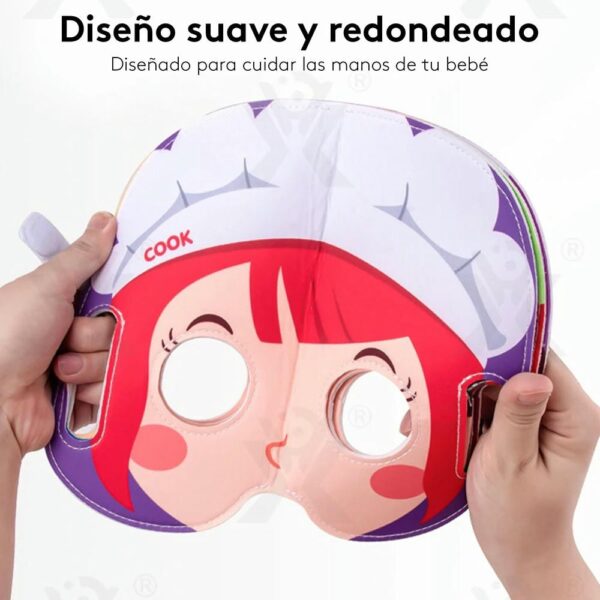 Profesiones Libro Didáctico Facemask 18M+ Gancibaby propiedades