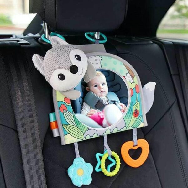 Espejo Portátil Lobo Gancibaby uso en carro