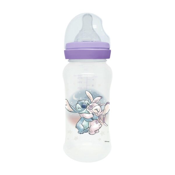 Biberón Babys 10 Oz Estampado Cuello Ancho Sin Agarradera Stitch