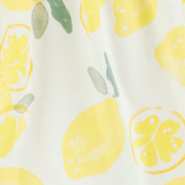 Vestido de Tirantes Blanco/Amarillo Carters Limón 2T Textura