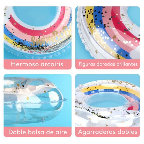 Flotador Inflable de Plástico para niños Arcoíris Úpale partes