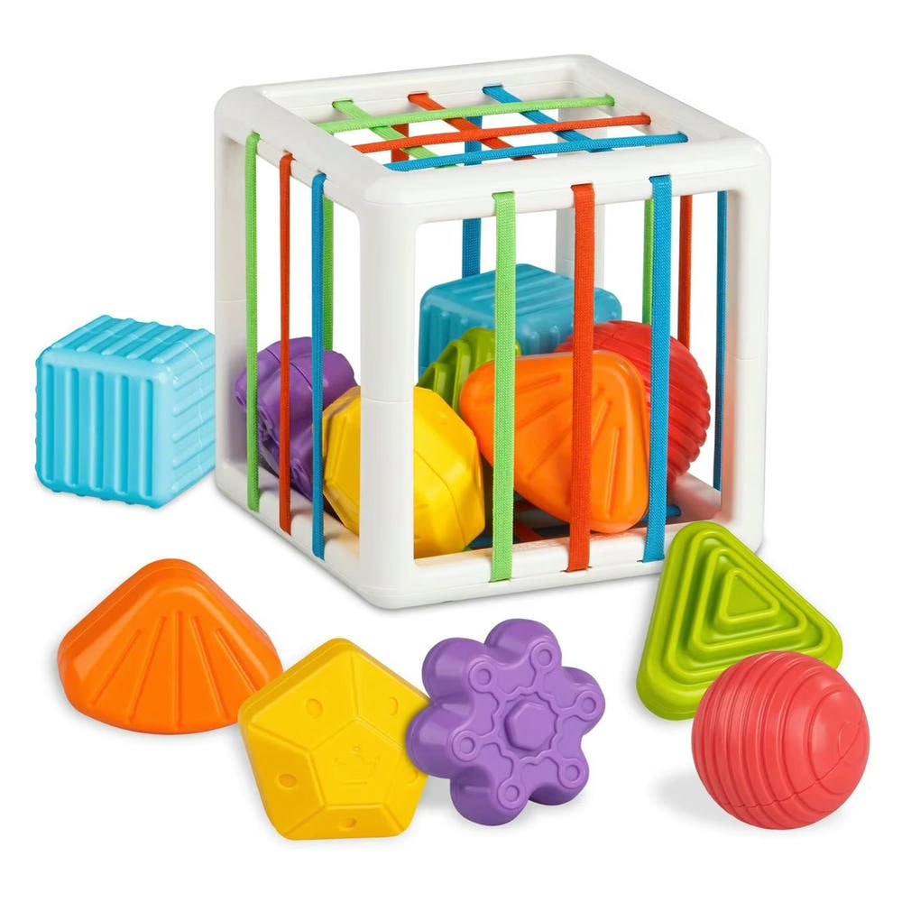 Chicco Multi Cubo Encajable 2 En 1 Con Martillo – Juguete Clasificador De Formas Geométricas Y Bolas Para Bebés De 10 Meses A 3 Años