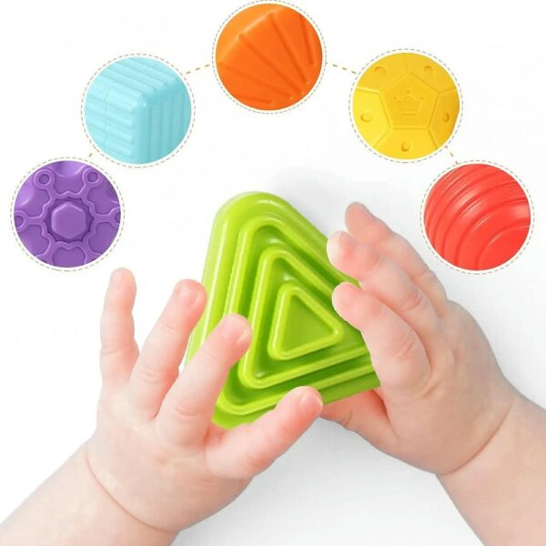 Juguete Cubo Encajable De Formas Geométricas Úpale texturas