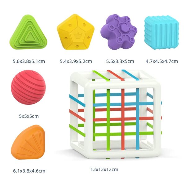 Juguete Cubo Encajable De Formas Geométricas Úpale medidas