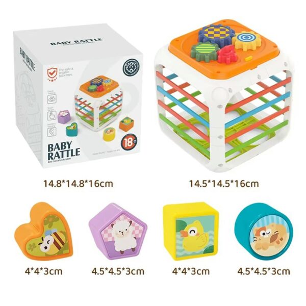 Juguete Cubo Encajable Didáctico Úpale medidas