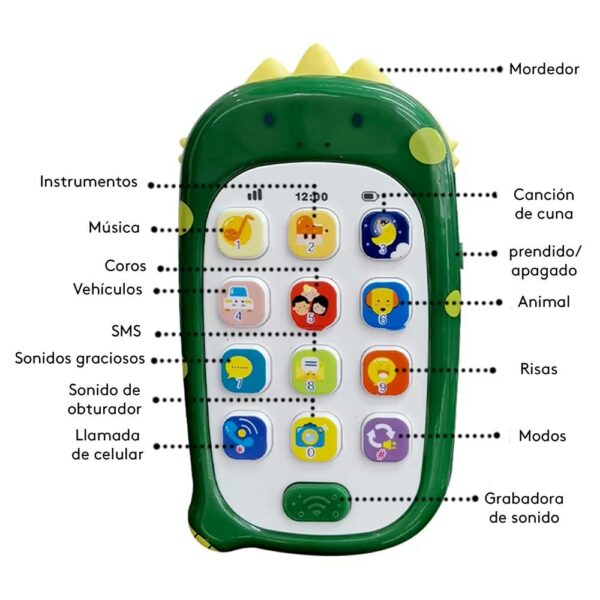 Juguete Teléfono Musical Conejo Úpale botones