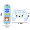 Set Masticador Para Bebes Palanca De Play + Control Remoto Celeste Úpale medidas