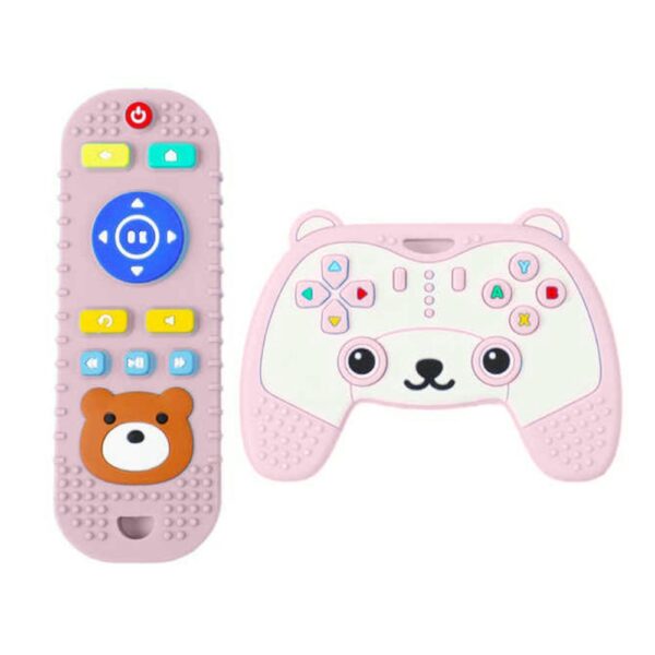 Set Masticador Para Bebes Palanca De Play + Control Remoto Rosa Úpale
