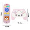 Set Masticador Para Bebes Palanca De Play + Control Remoto Rosa Úpale medidas