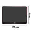 Tablet LCD Para Niños 28x19 Cm Rosa Úpale medidas