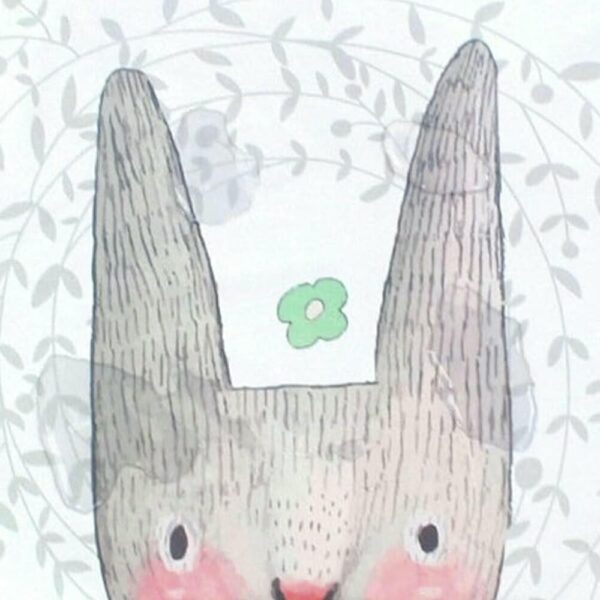 Babero Mangas Largas Verde de 2 a 4 Años Úpale conejo