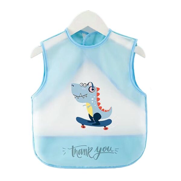 Babero Impermeable Sin Mangas Dino Azul Úpale