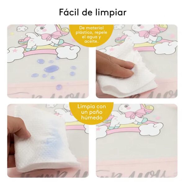 Babero Impermeable Sin Mangas Dino Azul Úpale propiedades