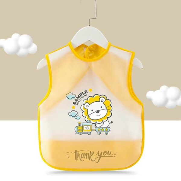 Babero Impermeable Sin Mangas León Amarillo Úpale diseño