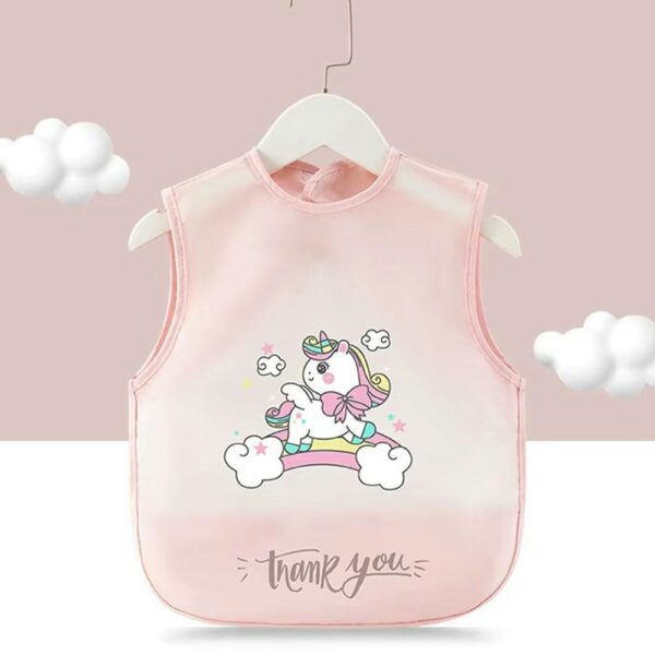 Babero Impermeable Sin Mangas Unicornio Rosa รpale diseรฑo