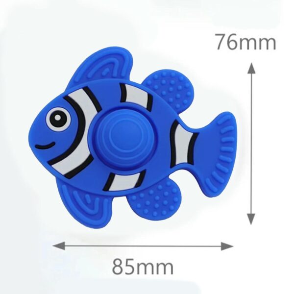 Masticador para bebés Pez Azul Oscuro Úpale medidas