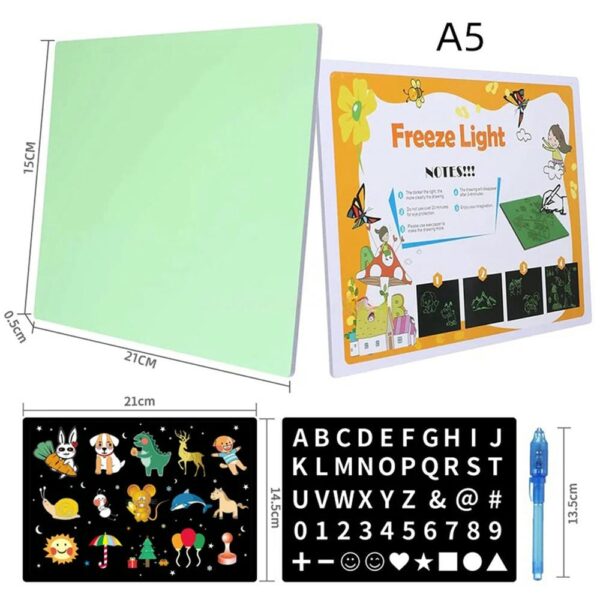 Tablet LCD Fluorescente Para Niños 15x21 Cm Úpale medidas