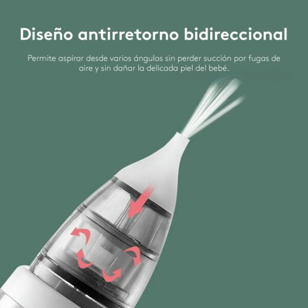 Aspirador Nasal Eléctrico Para Niños Blanco Úpale propiedades