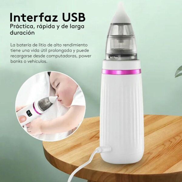 Aspirador Nasal Eléctrico Para Niños Morado Úpale uso
