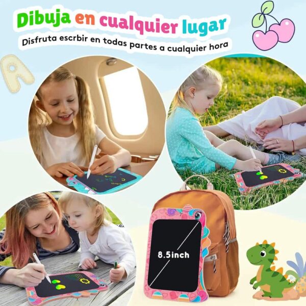 Tablet Para Niños LCD Multicolor 23x16cm Rosa Úpale medidas