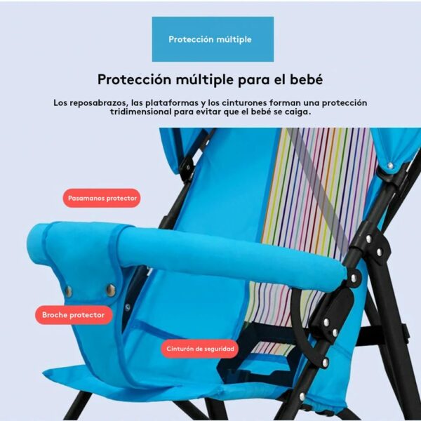 Coche No Reclinable Celeste Modelo Paragua Amor de mamá beneficios