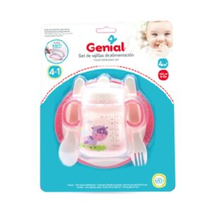 Set de Vajilla Infantil Genial Rosa 4m+
