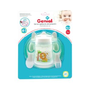 Set de Vajillas Infantil Genial Turquesa 4m+
