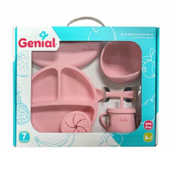 Set de Alimentación Completo de Silicón Genial 6M+ Rosado
