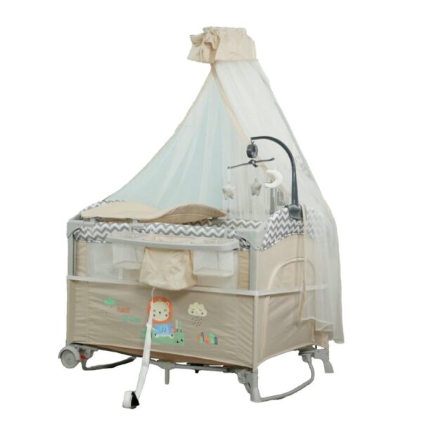 Corral cuna para bebé Beige Burbay