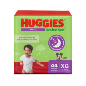 Pañales Huggies Active Sec Pants Etapa 4/XG Más Comodidad y Absorción 44U