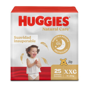 Pañales Huggies Natural Care Etapa 5/XXG Suavidad Insuperable 25U
